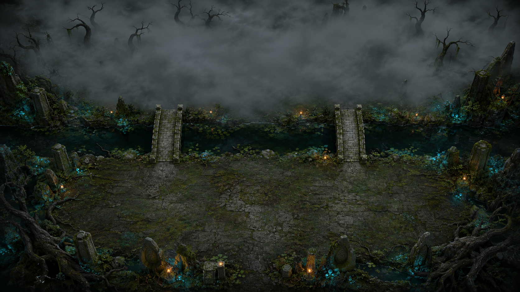 Mythical monsters fog arena concept